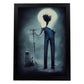 Nacnic Lámina Electricista Empático al estilo de T. Burton. Ilustraciones de profesiones y oficios inspiradas en arte gótico y oscuro. Diseño y Decoración de Interiores.-Artwork-Nacnic-A4-Sin marco-Nacnic Estudio SL