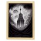 Nacnic Lámina Empire State Intelectual al estilo de T. Burton. Ilustraciones de monumentos, ciudades, paises inspiradas en arte gótico y oscuro. Diseño y Decoración de Interiores.-Artwork-Nacnic-A4-Marco Madera clara-Nacnic Estudio SL