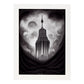 Nacnic Lámina Empire State Intelectual al estilo de T. Burton. Ilustraciones de monumentos, ciudades, paises inspiradas en arte gótico y oscuro. Diseño y Decoración de Interiores.-Artwork-Nacnic-A4-Marco Blanco-Nacnic Estudio SL