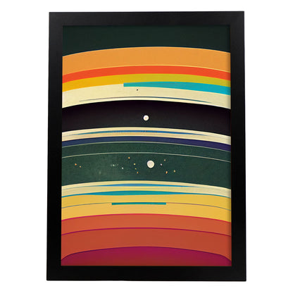 Nacnic Lámina en Estilo Abstracto Capas. Llamativas y modernas Ilustraciones artísticas a todo color para el Diseño y Decoración de Interiores.-Artwork-Nacnic-A4-Sin marco-Nacnic Estudio SL