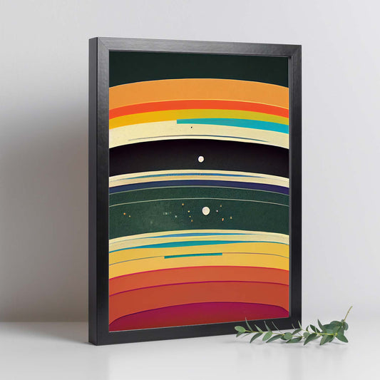 Nacnic Lámina en Estilo Abstracto Capas. Llamativas y modernas Ilustraciones artísticas a todo color para el Diseño y Decoración de Interiores.-Artwork-Nacnic-Nacnic Estudio SL