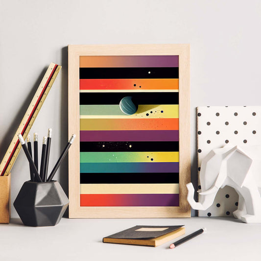 Nacnic Lámina en Estilo Abstracto futuro Vía Láctea. Llamativas y modernas Ilustraciones artísticas a todo color para el Diseño y Decoración de Interiores.-Artwork-Nacnic-Nacnic Estudio SL