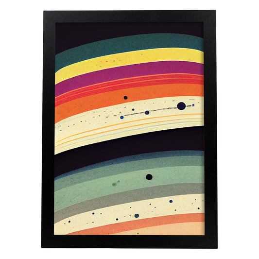 Nacnic Lámina en Estilo Abstracto Marciano. Llamativas y modernas Ilustraciones artísticas a todo color para el Diseño y Decoración de Interiores.-Artwork-Nacnic-A4-Sin marco-Nacnic Estudio SL