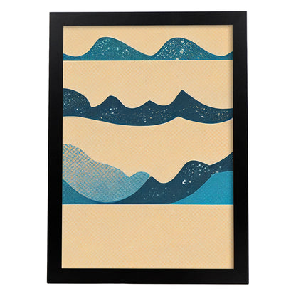 Nacnic Lámina en Estilo Abstracto Ola. Llamativas y modernas Ilustraciones artísticas a todo color para el Diseño y Decoración de Interiores.-Artwork-Nacnic-A4-Sin marco-Nacnic Estudio SL