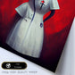 Nacnic Lámina Enfermera Racional al estilo de T. Burton. Ilustraciones de profesiones y oficios inspiradas en arte gótico y oscuro. Diseño y Decoración de Interiores.-Artwork-Nacnic-Nacnic Estudio SL