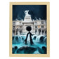 Nacnic Lámina Fontana di Trevi Humilde al estilo de T. Burton. Ilustraciones de monumentos, ciudades, paises inspiradas en arte gótico y oscuro. Diseño y Decoración de Interiores.-Artwork-Nacnic-A4-Marco Madera clara-Nacnic Estudio SL