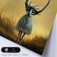 Nacnic Lámina Gacela Amable estilo T. Burton. Ilustraciones y pósters de animales inspirados en el arte gótico y oscuro de Burton. Diseño y Decoración de Interiores.-Artwork-Nacnic-Nacnic Estudio SL