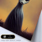 Nacnic Lámina Gacela Curioso estilo T. Burton. Ilustraciones y pósters de animales inspirados en el arte gótico y oscuro de Burton. Diseño y Decoración de Interiores.-Artwork-Nacnic-Nacnic Estudio SL