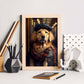 Nacnic Lámina Golden retriever Humilde en estilo Fotografía a todo color. Divertidas ilustraciones realistas de animales con ropa humana. Diseño y Decoración de Interiores.-Artwork-Nacnic-Nacnic Estudio SL