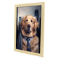 Nacnic Lámina Golden Retriever Racional en estilo Fotografía a todo color. Divertidas ilustraciones realistas de animales con ropa humana. Diseño y Decoración de Interiores.-Artwork-Nacnic-Nacnic Estudio SL
