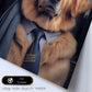 Nacnic Lámina Golden Retriever Racional en estilo Fotografía a todo color. Divertidas ilustraciones realistas de animales con ropa humana. Diseño y Decoración de Interiores.-Artwork-Nacnic-Nacnic Estudio SL