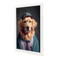 Nacnic Lámina Golden retriever Sociable en estilo Fotografía a todo color. Divertidas ilustraciones realistas de animales con ropa humana. Diseño y Decoración de Interiores.-Artwork-Nacnic-Nacnic Estudio SL