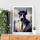 Nacnic Lámina Gran danés Intelectual en estilo Fotografía a todo color. Divertidas ilustraciones realistas de animales con ropa humana. Diseño y Decoración de Interiores.-Artwork-Nacnic-Nacnic Estudio SL