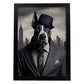 Nacnic Lámina Gran danés Valiente en estilo Fotografía a todo color. Divertidas ilustraciones realistas de animales con ropa humana. Diseño y Decoración de Interiores.-Artwork-Nacnic-A4-Sin marco-Nacnic Estudio SL