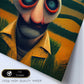 Nacnic Lámina Granjero Valiente al estilo de T. Burton. Ilustraciones de profesiones y oficios inspiradas en arte gótico y oscuro. Diseño y Decoración de Interiores.-Artwork-Nacnic-Nacnic Estudio SL