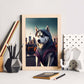 Nacnic Lámina Husky siberiano Intelectual en estilo Fotografía a todo color. Divertidas ilustraciones realistas de animales con ropa humana. Diseño y Decoración de Interiores.-Artwork-Nacnic-Nacnic Estudio SL