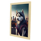 Nacnic Lámina Husky siberiano Intelectual en estilo Fotografía a todo color. Divertidas ilustraciones realistas de animales con ropa humana. Diseño y Decoración de Interiores.-Artwork-Nacnic-Nacnic Estudio SL