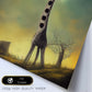 Nacnic Lámina Jirafa Intelectual estilo T. Burton. Ilustraciones y pósters de animales inspirados en el arte gótico y oscuro de Burton. Diseño y Decoración de Interiores.-Artwork-Nacnic-Nacnic Estudio SL