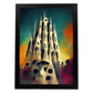 Nacnic Lámina La Sagrada Familia Sensible al estilo de T. Burton. Ilustraciones de monumentos, ciudades, paises inspiradas en arte gótico y oscuro. Diseño y Decoración de Interiores.-Artwork-Nacnic-A4-Sin marco-Nacnic Estudio SL