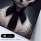 Nacnic Lámina Lemur Valiente estilo T. Burton. Ilustraciones y pósters de animales inspirados en el arte gótico y oscuro de Burton. Diseño y Decoración de Interiores.-Artwork-Nacnic-Nacnic Estudio SL