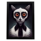 Nacnic Lámina Lemur Valiente estilo T. Burton. Ilustraciones y pósters de animales inspirados en el arte gótico y oscuro de Burton. Diseño y Decoración de Interiores.-Artwork-Nacnic-A4-Sin marco-Nacnic Estudio SL