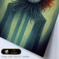 Nacnic Lámina León Amistoso estilo T. Burton. Ilustraciones y pósters de animales inspirados en el arte gótico y oscuro de Burton. Diseño y Decoración de Interiores.-Artwork-Nacnic-Nacnic Estudio SL