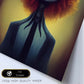 Nacnic Lámina León Sociable estilo T. Burton. Ilustraciones y pósters de animales inspirados en el arte gótico y oscuro de Burton. Diseño y Decoración de Interiores.-Artwork-Nacnic-Nacnic Estudio SL