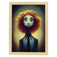 Nacnic Lámina León Sociable estilo T. Burton. Ilustraciones y pósters de animales inspirados en el arte gótico y oscuro de Burton. Diseño y Decoración de Interiores.-Artwork-Nacnic-A4-Marco Madera clara-Nacnic Estudio SL