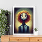 Nacnic Lámina León Sociable estilo T. Burton. Ilustraciones y pósters de animales inspirados en el arte gótico y oscuro de Burton. Diseño y Decoración de Interiores.-Artwork-Nacnic-Nacnic Estudio SL