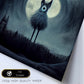 Nacnic Lámina Lobo Empático estilo T. Burton. Ilustraciones y pósters de animales inspirados en el arte gótico y oscuro de Burton. Diseño y Decoración de Interiores.-Artwork-Nacnic-Nacnic Estudio SL