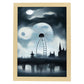 Nacnic Lámina London Eye Audaz al estilo de T. Burton. Ilustraciones de monumentos, ciudades, paises inspiradas en arte gótico y oscuro. Diseño y Decoración de Interiores.-Artwork-Nacnic-A4-Marco Madera clara-Nacnic Estudio SL