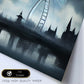 Nacnic Lámina London Eye Audaz al estilo de T. Burton. Ilustraciones de monumentos, ciudades, paises inspiradas en arte gótico y oscuro. Diseño y Decoración de Interiores.-Artwork-Nacnic-Nacnic Estudio SL