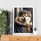 Nacnic Lámina Malamute de Alaska en estilo Fotografía a todo color. Divertidas ilustraciones realistas de animales con ropa humana. Diseño y Decoración de Interiores.-Artwork-Nacnic-Nacnic Estudio SL