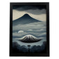 Nacnic Lámina Monte Fuji Intelectual al estilo de T. Burton. Ilustraciones de monumentos, ciudades, paises inspiradas en arte gótico y oscuro. Diseño y Decoración de Interiores.-Artwork-Nacnic-A4-Sin marco-Nacnic Estudio SL