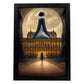 Nacnic Lámina Museo del Louvre 2 Amable al estilo de T. Burton. Ilustraciones de monumentos, ciudades, paises inspiradas en arte gótico y oscuro. Diseño y Decoración de Interiores.-Artwork-Nacnic-A4-Sin marco-Nacnic Estudio SL