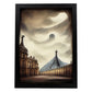 Nacnic Lámina Museo del Louvre Paciente al estilo de T. Burton. Ilustraciones de monumentos, ciudades, paises inspiradas en arte gótico y oscuro. Diseño y Decoración de Interiores.-Artwork-Nacnic-A4-Sin marco-Nacnic Estudio SL