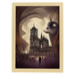 Nacnic Lámina Notre Dame Sensible al estilo de T. Burton. Ilustraciones de monumentos, ciudades, paises inspiradas en arte gótico y oscuro. Diseño y Decoración de Interiores.-Artwork-Nacnic-A4-Marco Madera clara-Nacnic Estudio SL