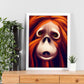 Nacnic Lámina Orangután Tolerante estilo T. Burton. Ilustraciones y pósters de animales inspirados en el arte gótico y oscuro de Burton. Diseño y Decoración de Interiores.-Artwork-Nacnic-Nacnic Estudio SL