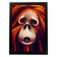Nacnic Lámina Orangután Tolerante estilo T. Burton. Ilustraciones y pósters de animales inspirados en el arte gótico y oscuro de Burton. Diseño y Decoración de Interiores.-Artwork-Nacnic-A4-Sin marco-Nacnic Estudio SL