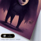 Nacnic Lámina Oso Amistoso estilo T. Burton. Ilustraciones y pósters de animales inspirados en el arte gótico y oscuro de Burton. Diseño y Decoración de Interiores.-Artwork-Nacnic-Nacnic Estudio SL