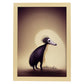Nacnic Lámina Oso hormiguero Humilde estilo T. Burton. Ilustraciones y pósters de animales inspirados en el arte gótico y oscuro de Burton. Diseño y Decoración de Interiores.-Artwork-Nacnic-A4-Marco Madera clara-Nacnic Estudio SL