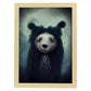 Nacnic Lámina Oso pardo Amable estilo T. Burton. Ilustraciones y pósters de animales inspirados en el arte gótico y oscuro de Burton. Diseño y Decoración de Interiores.-Artwork-Nacnic-A4-Marco Madera clara-Nacnic Estudio SL
