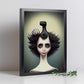 Nacnic Lámina Peluquero Responsable al estilo de T. Burton. Ilustraciones de profesiones y oficios inspiradas en arte gótico y oscuro. Diseño y Decoración de Interiores.-Artwork-Nacnic-Nacnic Estudio SL