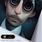 Nacnic Lámina Periodista Compasivo al estilo de T. Burton. Ilustraciones de profesiones y oficios inspiradas en arte gótico y oscuro. Diseño y Decoración de Interiores.-Artwork-Nacnic-Nacnic Estudio SL