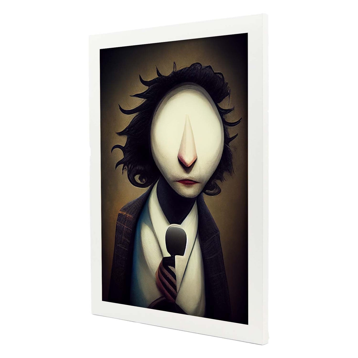 Nacnic Lámina Periodista Cooperativo al estilo de T. Burton. Ilustraciones de profesiones y oficios inspiradas en arte gótico y oscuro. Diseño y Decoración de Interiores.-Artwork-Nacnic-Nacnic Estudio SL