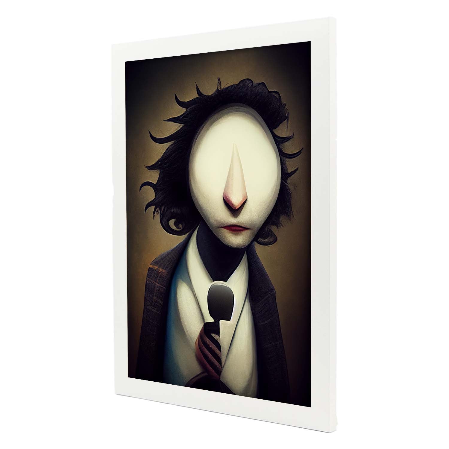 Nacnic Lámina Periodista Cooperativo al estilo de T. Burton. Ilustraciones de profesiones y oficios inspiradas en arte gótico y oscuro. Diseño y Decoración de Interiores.-Artwork-Nacnic-Nacnic Estudio SL