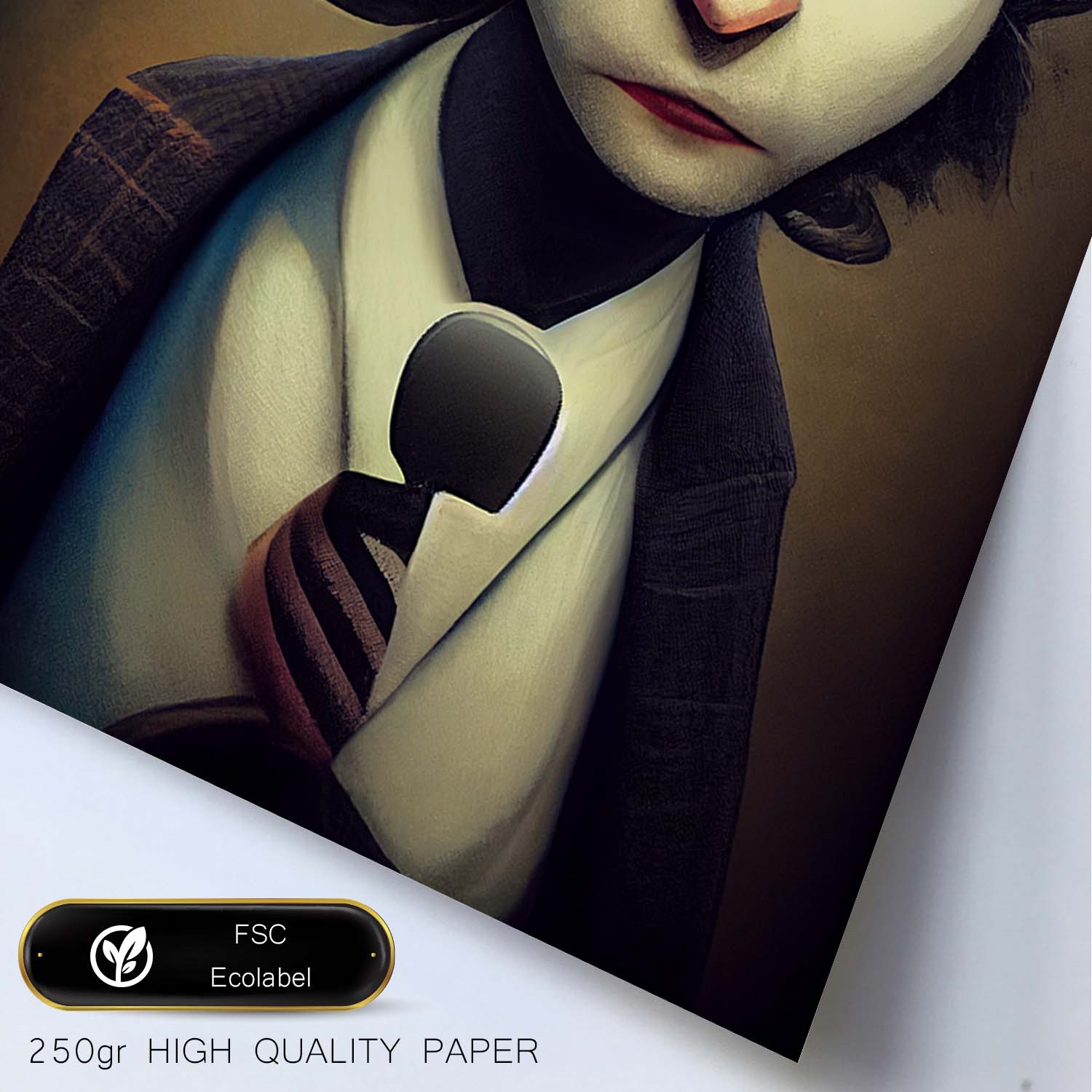 Nacnic Lámina Periodista Cooperativo al estilo de T. Burton. Ilustraciones de profesiones y oficios inspiradas en arte gótico y oscuro. Diseño y Decoración de Interiores.-Artwork-Nacnic-Nacnic Estudio SL