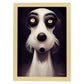 Nacnic Lámina Perro Dependiente estilo T. Burton. Ilustraciones y pósters de animales inspirados en el arte gótico y oscuro de Burton. Diseño y Decoración de Interiores.-Artwork-Nacnic-A4-Marco Madera clara-Nacnic Estudio SL