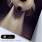 Nacnic Lámina Perro Dependiente estilo T. Burton. Ilustraciones y pósters de animales inspirados en el arte gótico y oscuro de Burton. Diseño y Decoración de Interiores.-Artwork-Nacnic-Nacnic Estudio SL