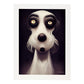 Nacnic Lámina Perro Dependiente estilo T. Burton. Ilustraciones y pósters de animales inspirados en el arte gótico y oscuro de Burton. Diseño y Decoración de Interiores.-Artwork-Nacnic-A4-Marco Blanco-Nacnic Estudio SL